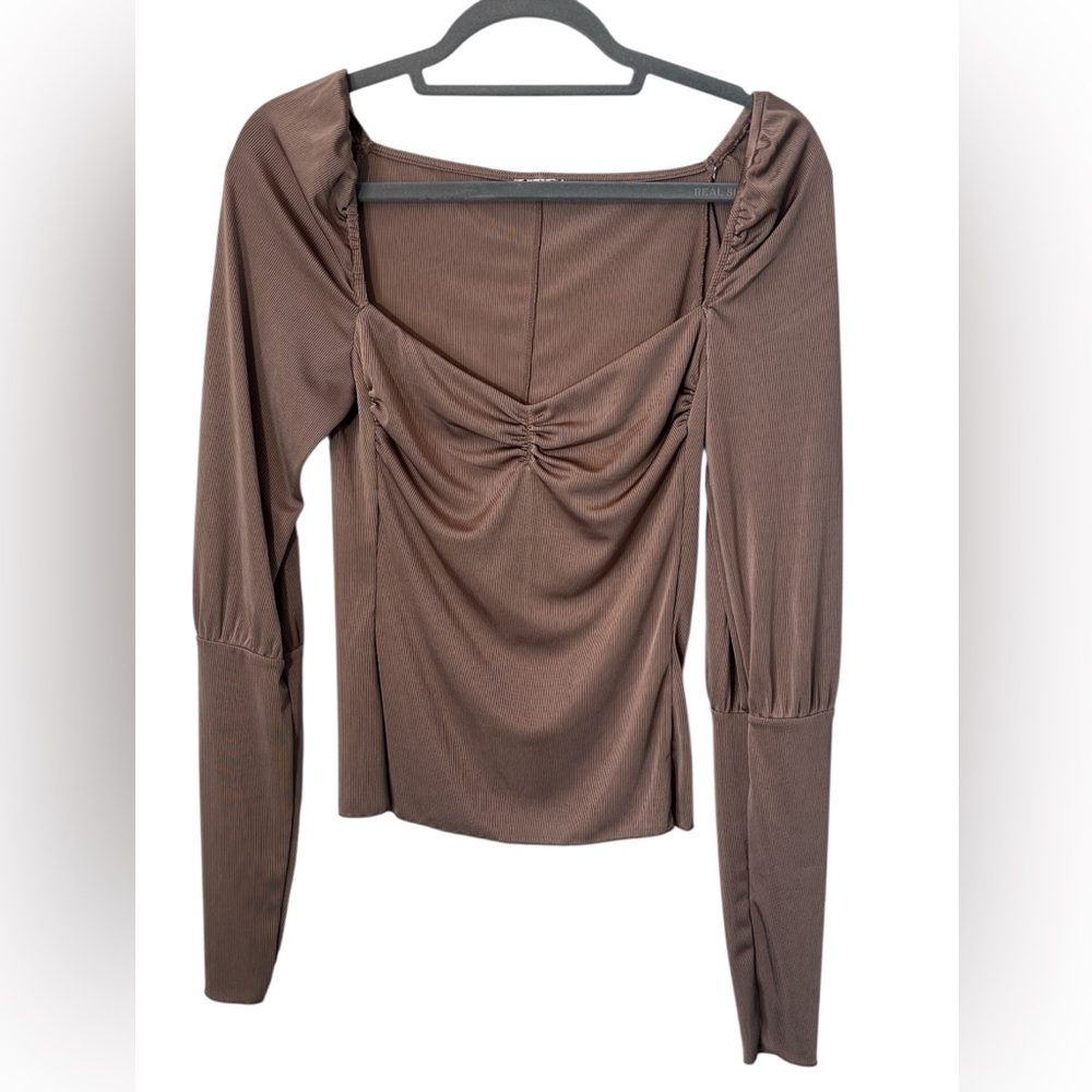 Intimately By Free People Ciao Bella Ruched Top Size M Brown Fairy Grunge Y2K